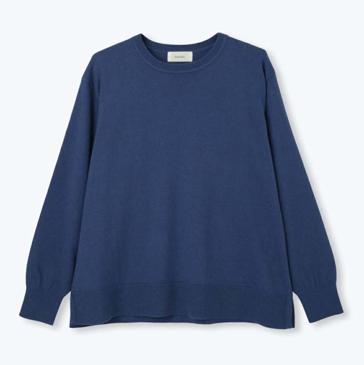 sosotto  コットンカシミヤクルーネックプルオーバー  /BL62